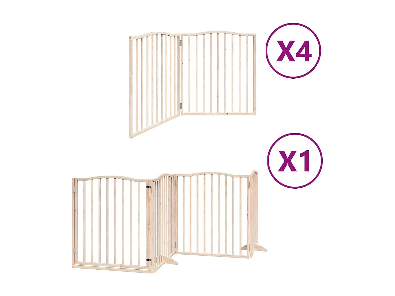 Portão para cães com porta dobrável 12 painéis 960 cm álamo