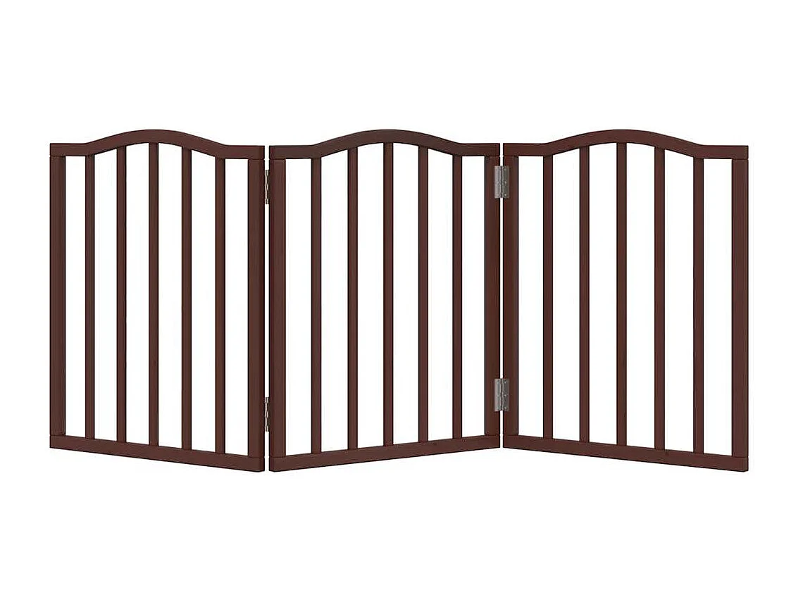 Barrière pour chien pliable 3 panneaux 150 cm bois de peuplier