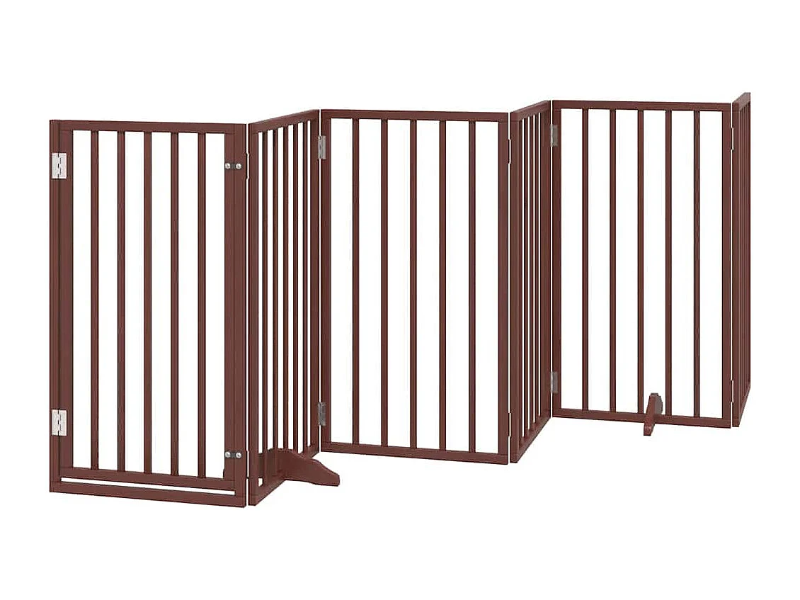 Barrière pour chien porte pliable 9 panneaux bois de peuplier