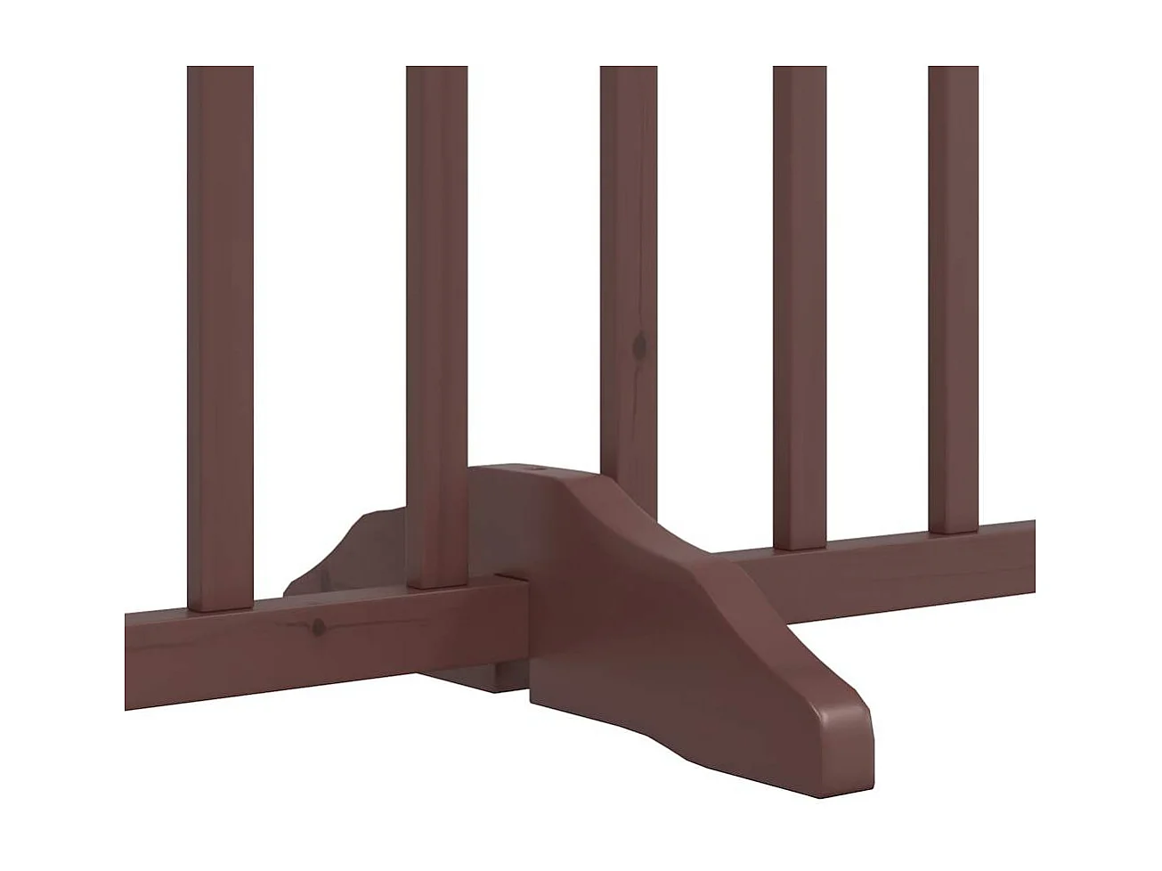 Barrière pour chiens avec porte 6 panneaux bois de sapin massif