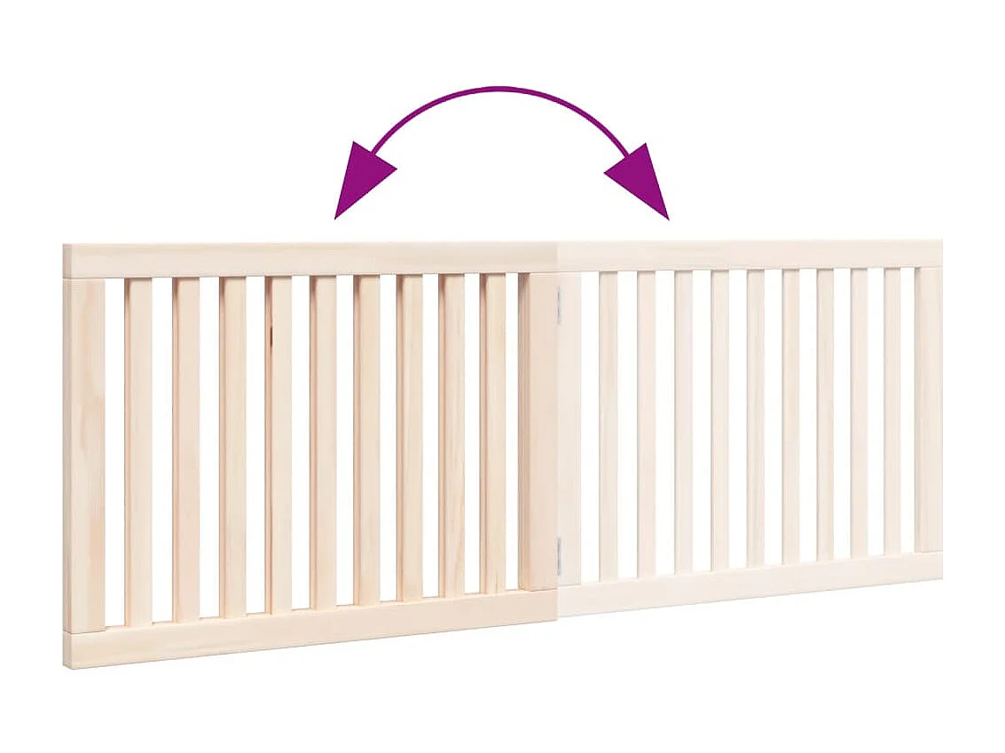 Barrière pour chien pliable à 2 panneaux 160 cm Bois de peuplier