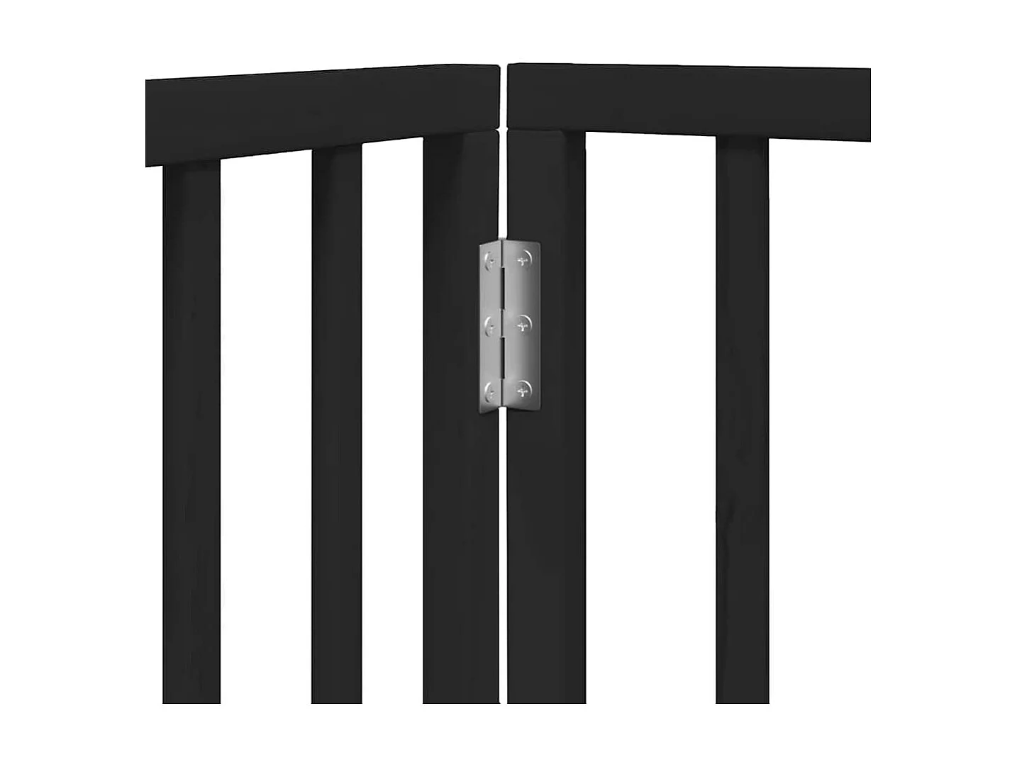 Barrière pour chien porte pliable 6 panneaux noir bois peuplier