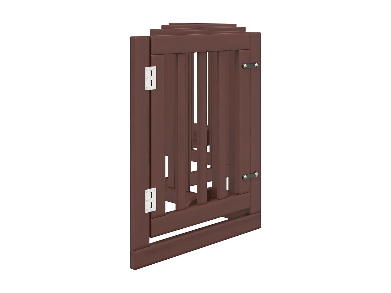 Barrière pour chiens avec porte 6 panneaux bois de peuplier