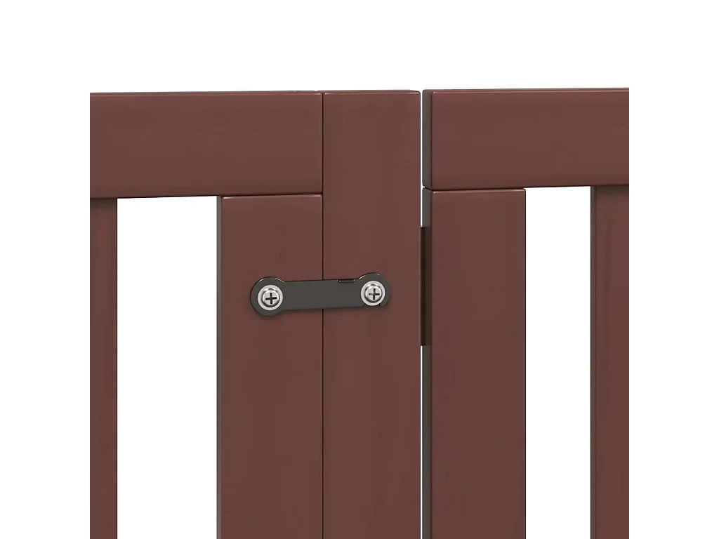 Barrière pour chiens avec porte 6 panneaux bois de peuplier