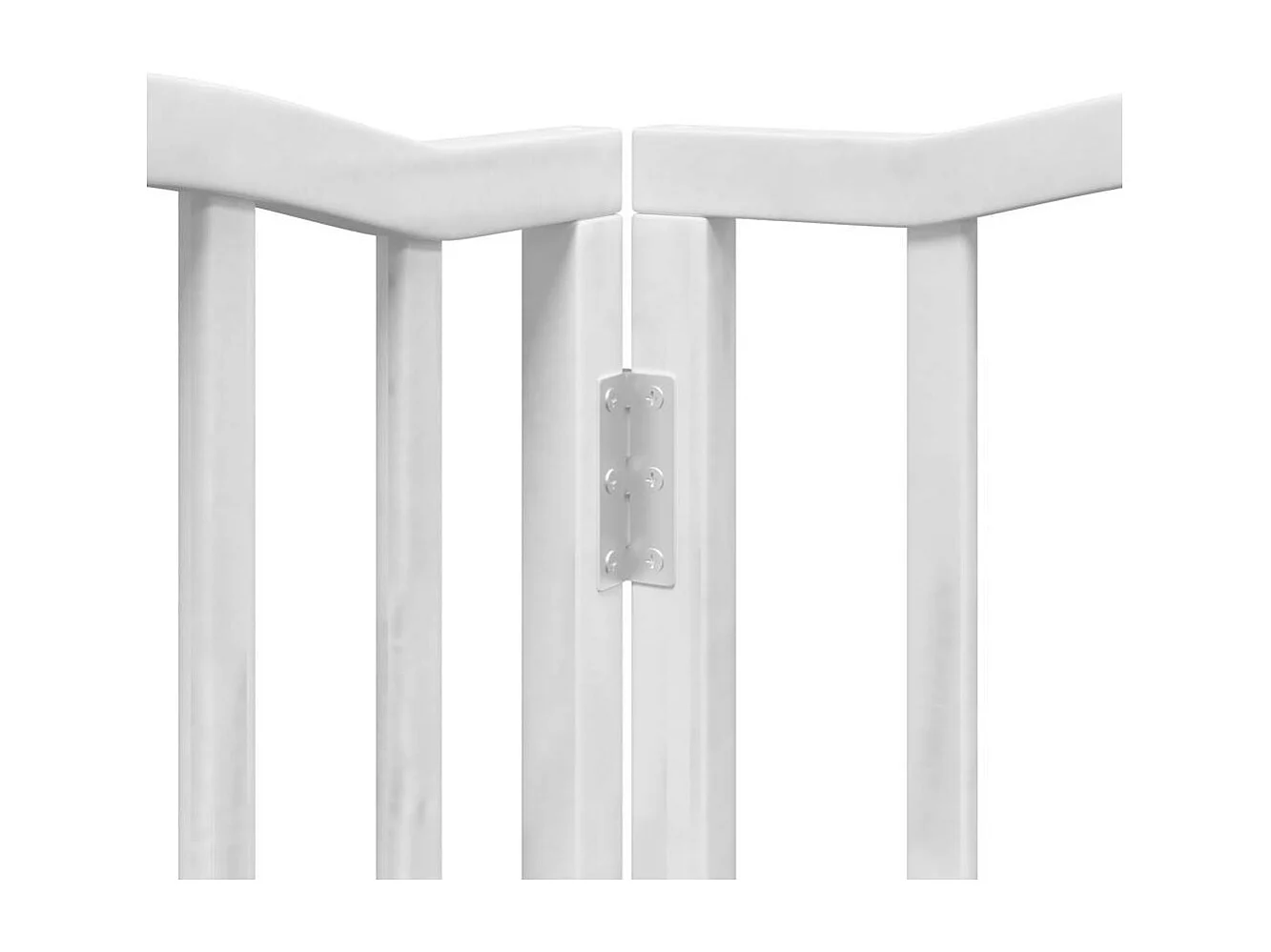 Portão para cães com porta dobrável 6 painéis 300 cm álamo branco