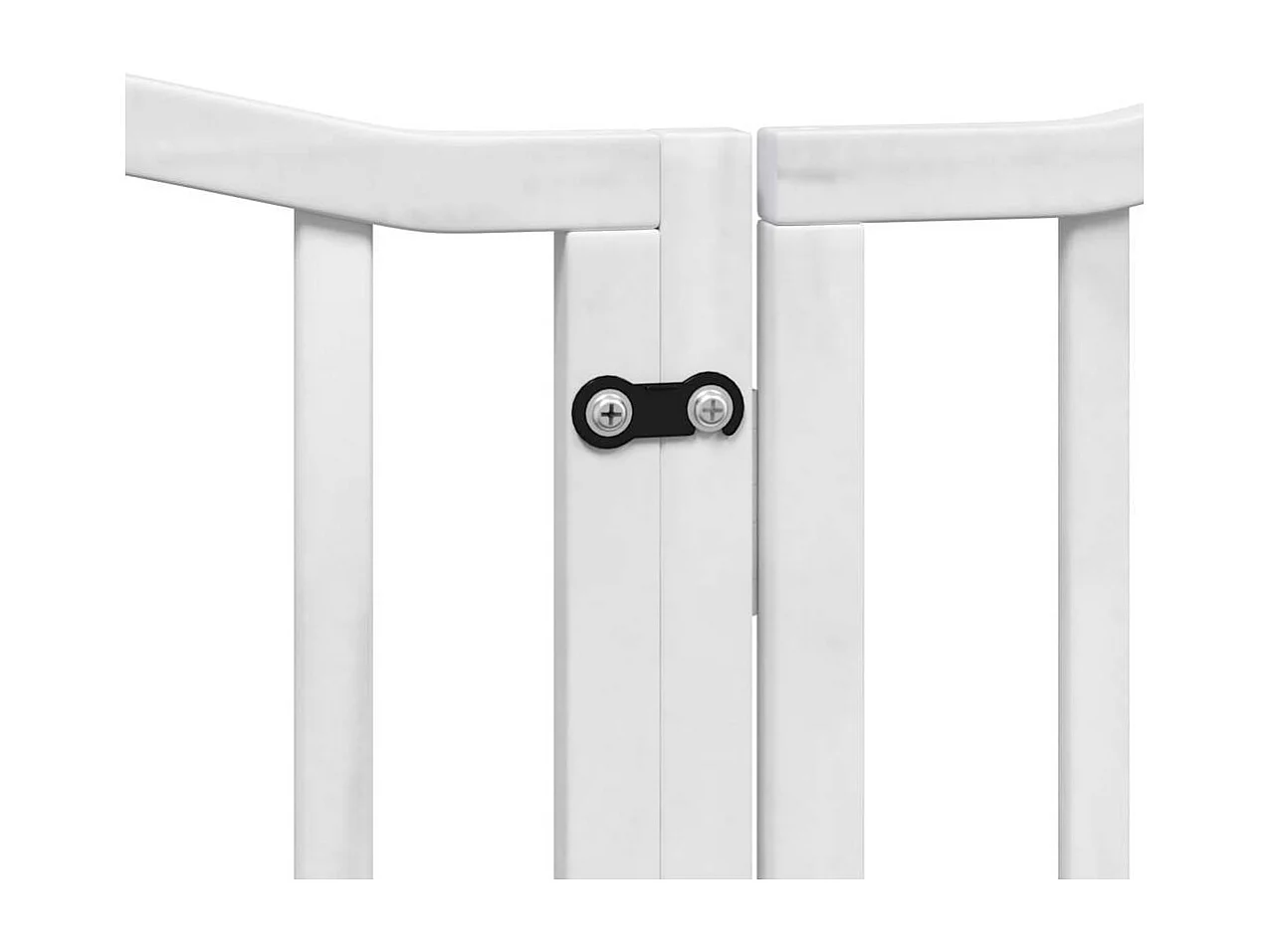 Barrière pour chiens et porte 6 panneaux blanc bois de peuplier