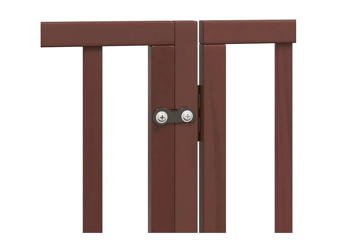 Puerta de perros plegable 9 paneles madera álamo marrón 450 cm
