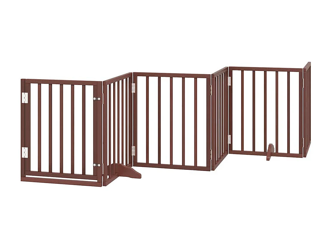 Barrière pour chien porte pliable 9 panneaux bois de peuplier