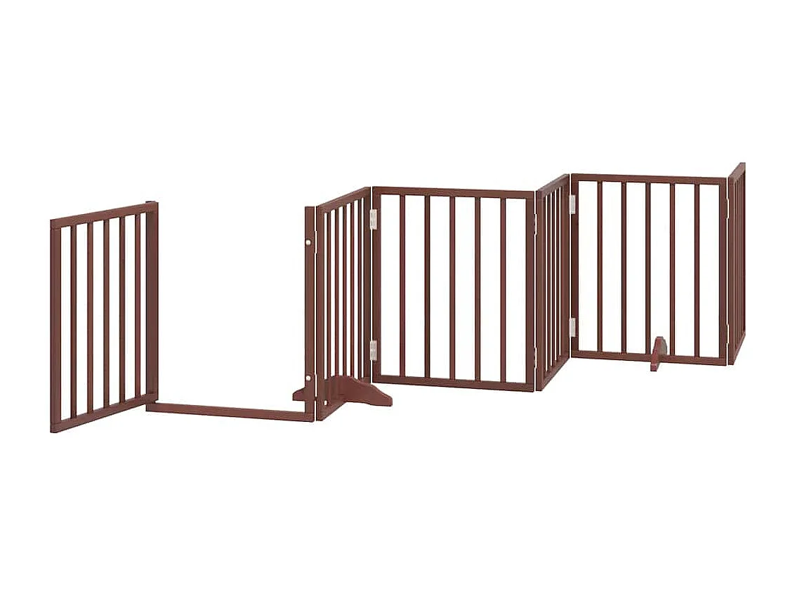 Barrière pour chien porte pliable 9 panneaux bois de peuplier