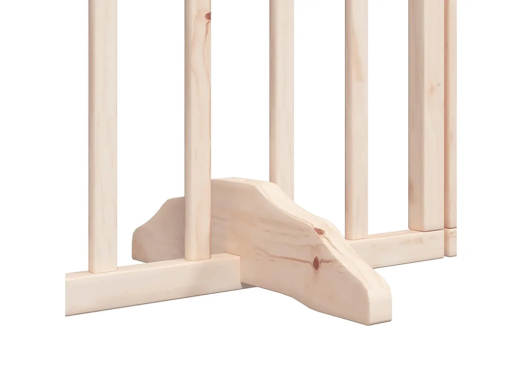 Barrière pour chien porte pliable 12 panneaux bois de peuplier