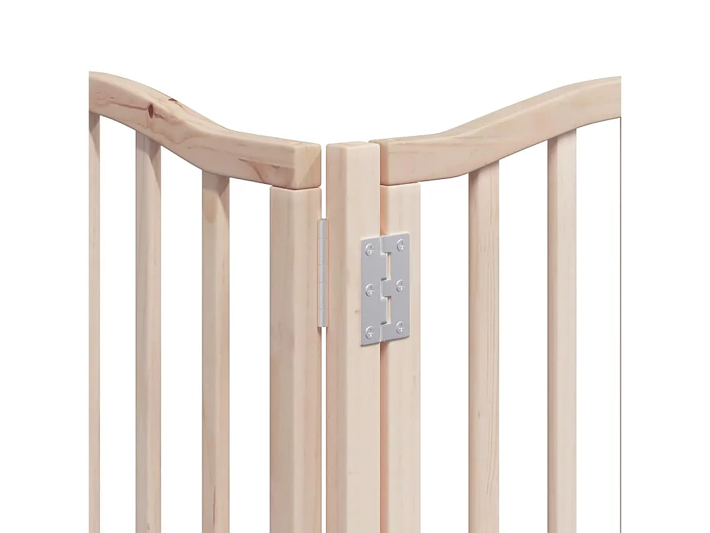 Barrière pour chien porte pliable 12 panneaux bois de peuplier