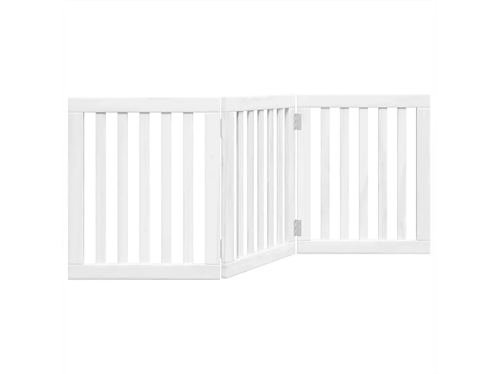 Portão para cães dobrável 3 painéis 150 cm álamo branco