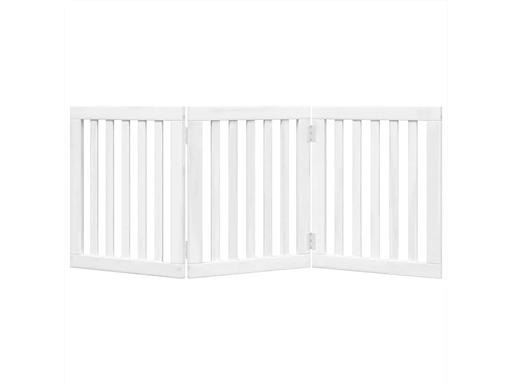 Barrière pour chien pliable 3 panneaux 150 cm bois de peuplier
