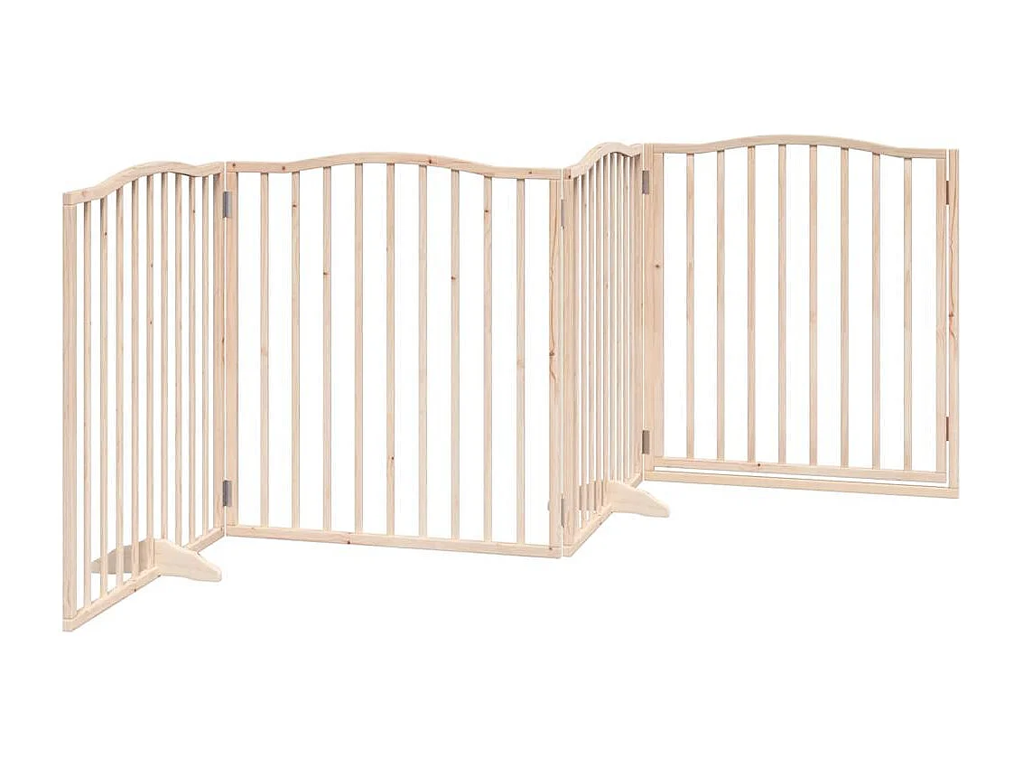 Portão para cães com porta dobrável 4 painéis 320 cm álamo