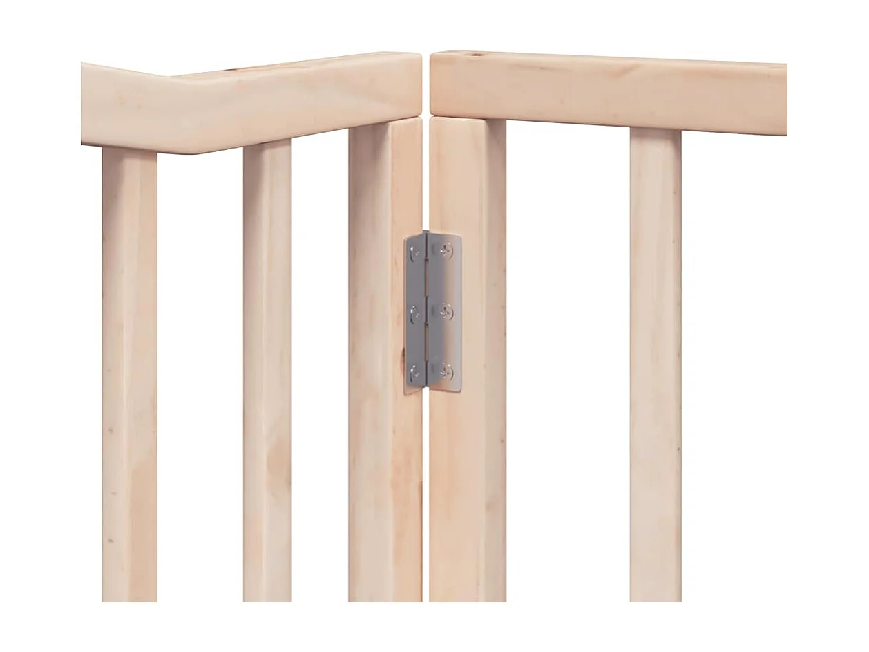 Barrière pour chien porte pliable 12 panneaux bois de peuplier