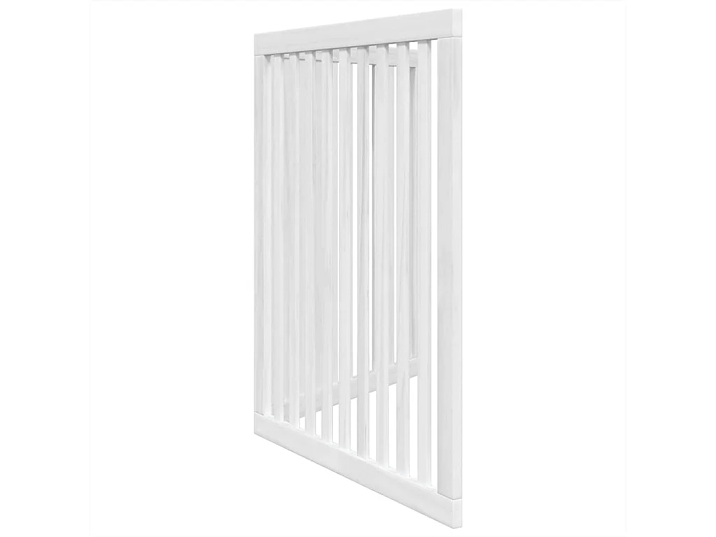 Puerta para perros plegable 2 paneles madera álamo blanca 160cm