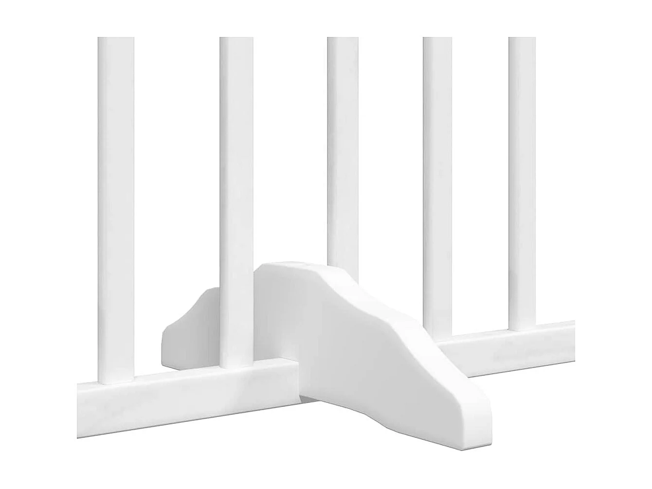 Puerta de perros plegable 12 paneles madera álamo blanca 960 cm