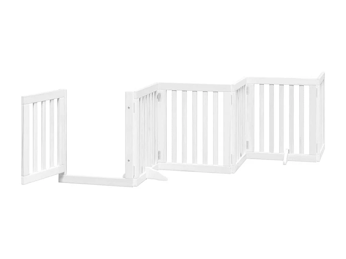 Barrière pour chien porte pliable 15 panneaux bois de peuplier