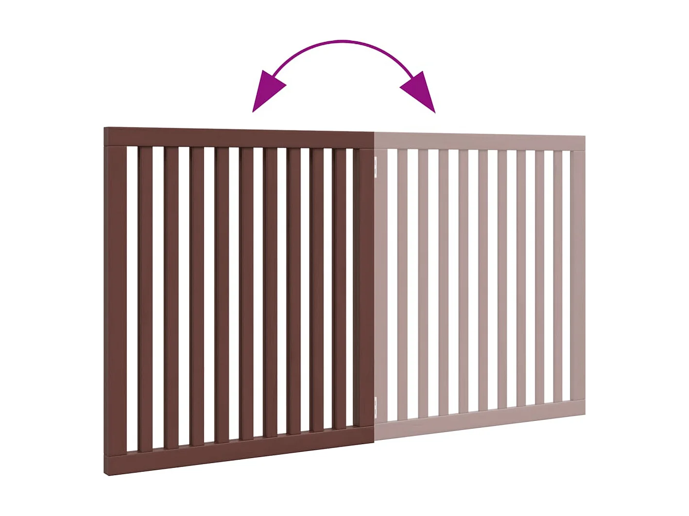 Barrière pour chien pliable 2 panneaux 160 cm bois de peuplier