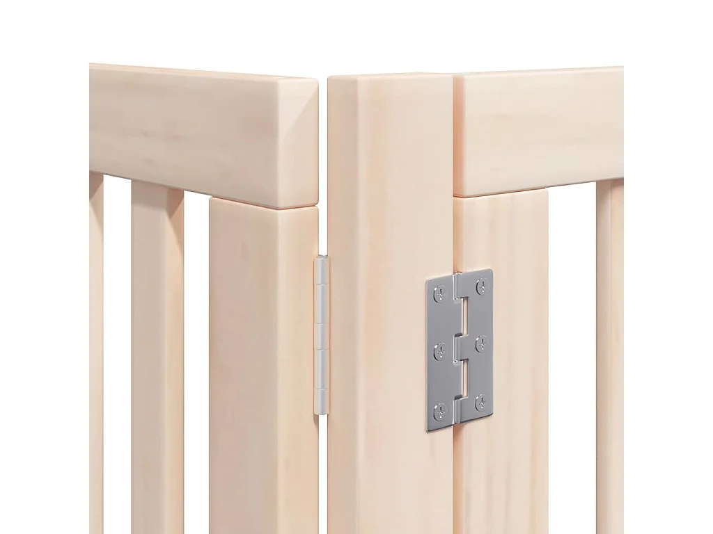 Puerta para perros plegable 8 paneles madera de álamo 640 cm