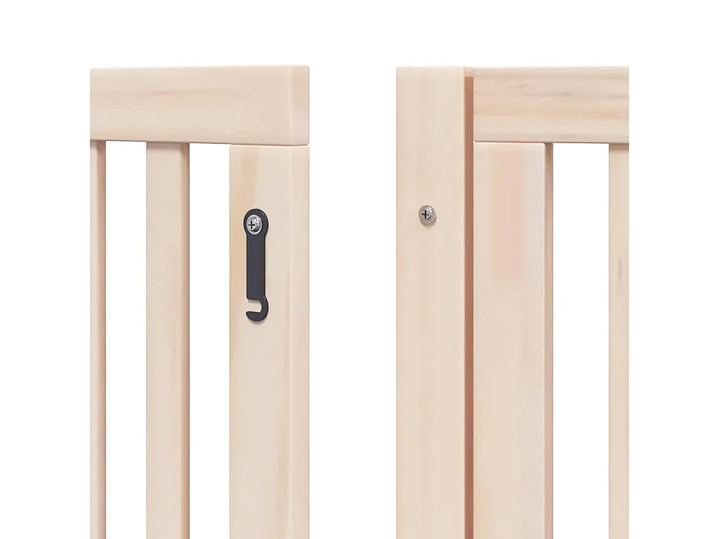 Puerta para perros plegable 8 paneles madera de álamo 640 cm
