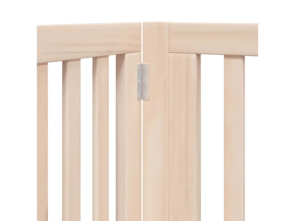 Barrière pour chien porte pliable 8 panneaux bois de peuplier