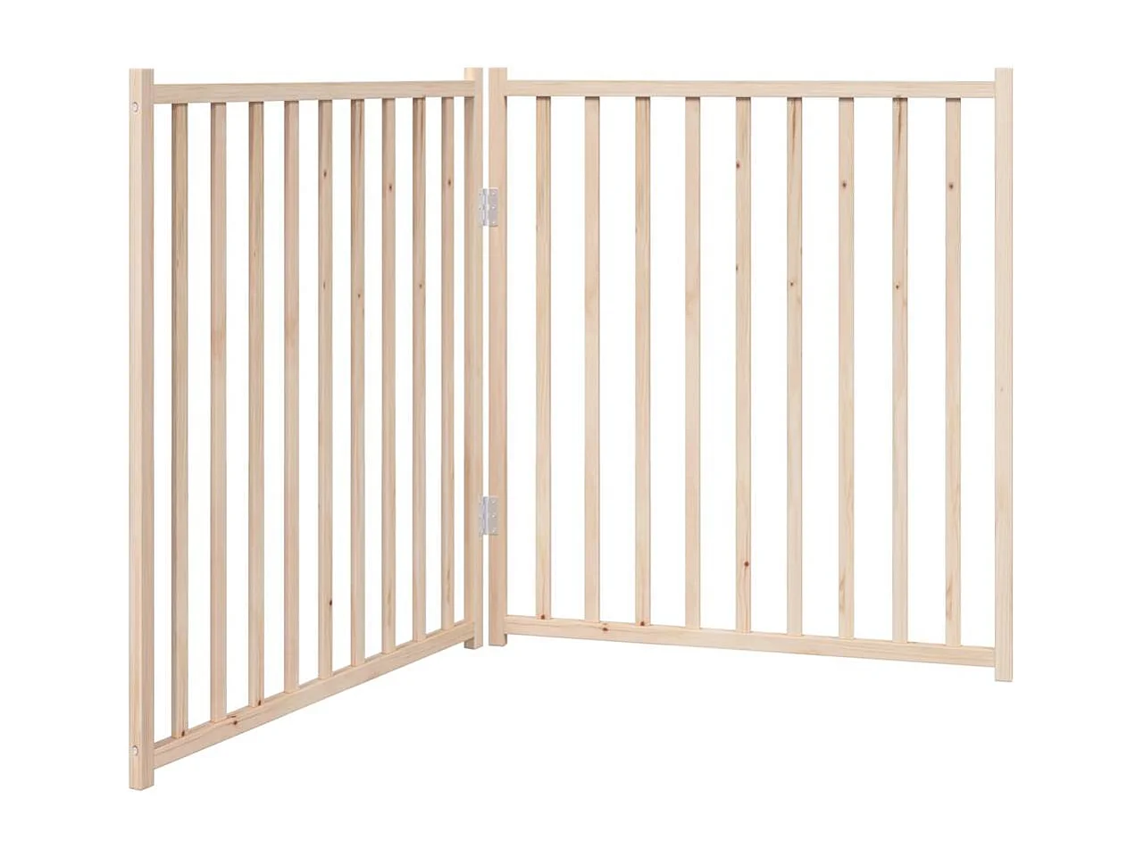 Barrière pour chien pliable 2 panneaux 160 cm bois sapin massif