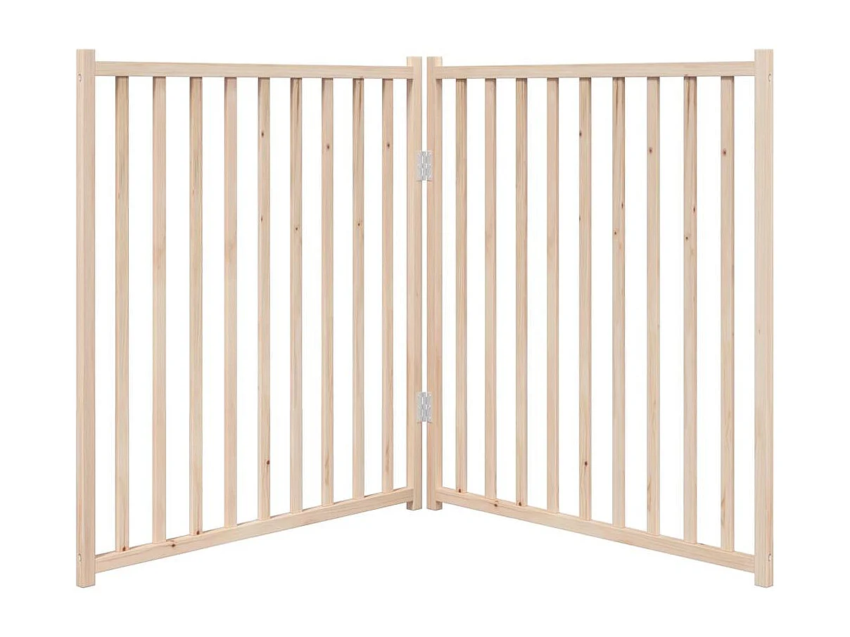Barrière pour chien pliable 2 panneaux 160 cm bois sapin massif