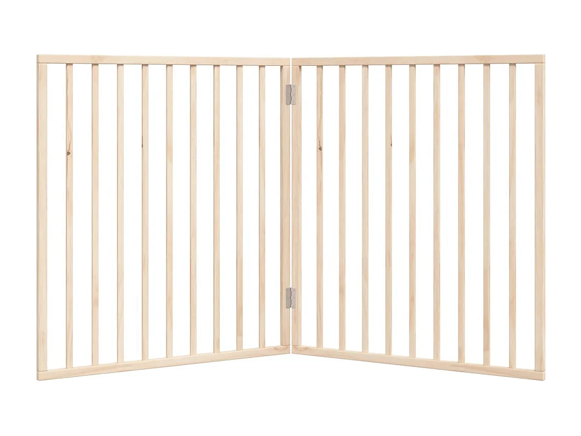 Portão para cães dobrável 2 painéis 160 cm madeira de álamo