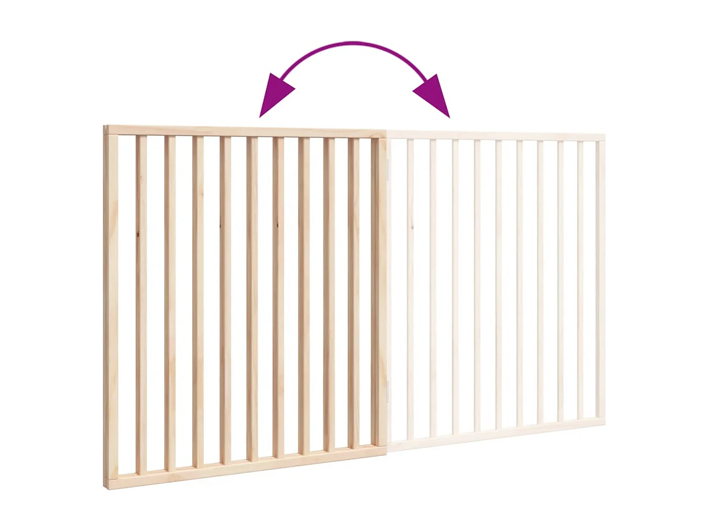 Portão para cães dobrável 2 painéis 160 cm madeira de álamo