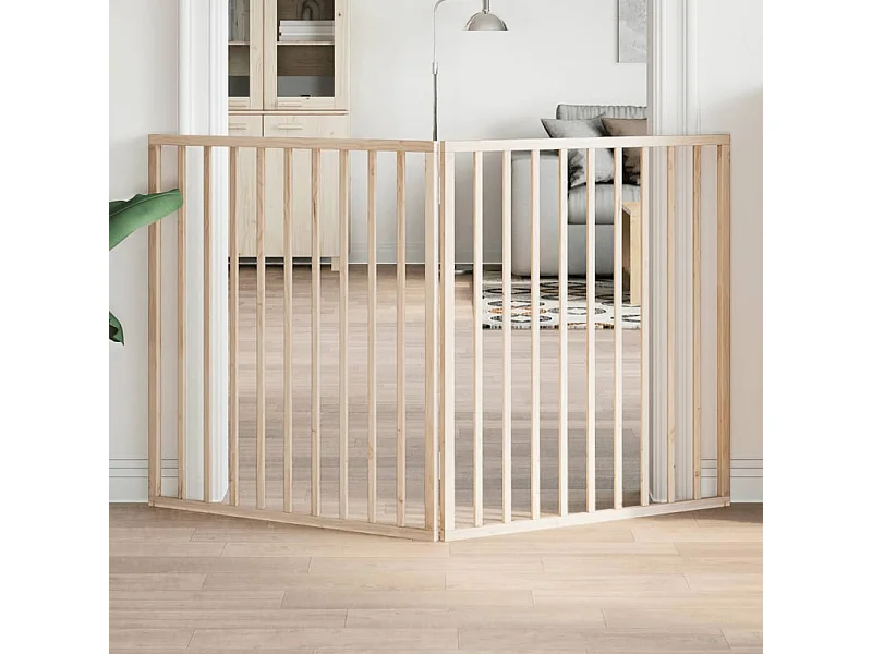Barrière pour chien pliable à 2 panneaux 160 cm Bois de peuplier