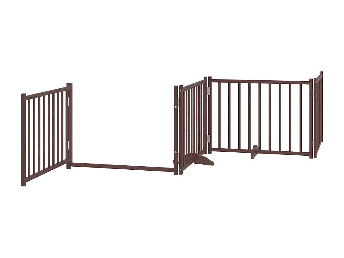 Barrière pour chien porte pliable 8 panneaux bois de peuplier