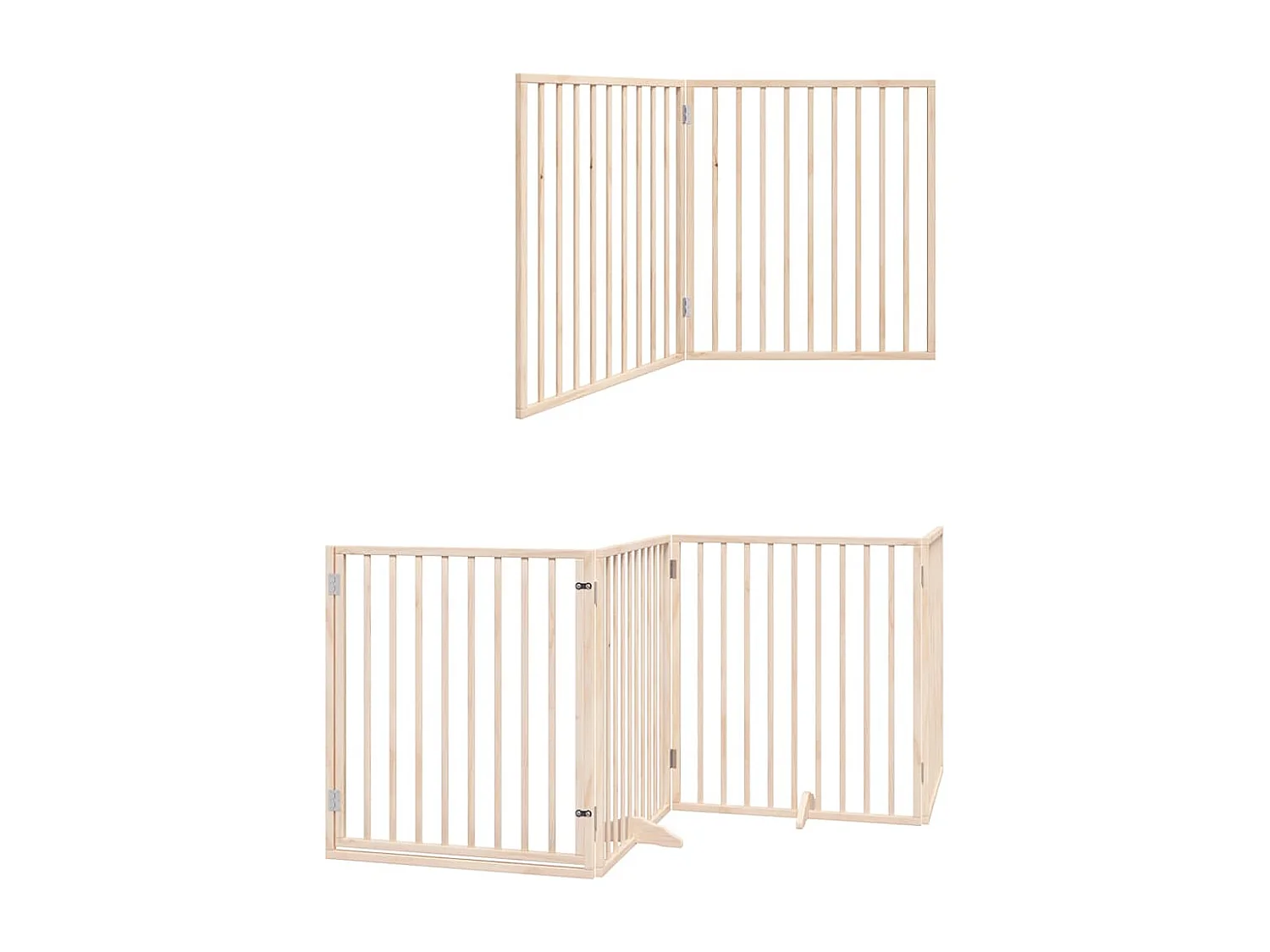 Puerta para perros plegable 12 paneles madera de álamo 960 cm