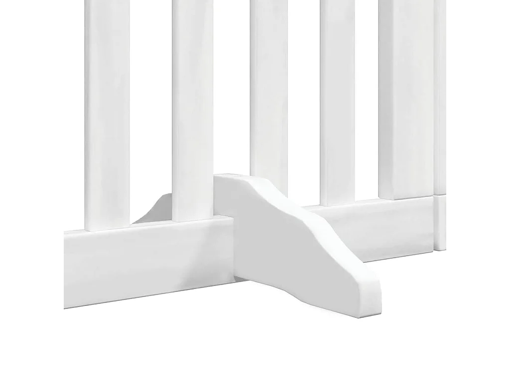 Barrière pour chien porte pliable 9 panneaux blanc bois peuplier
