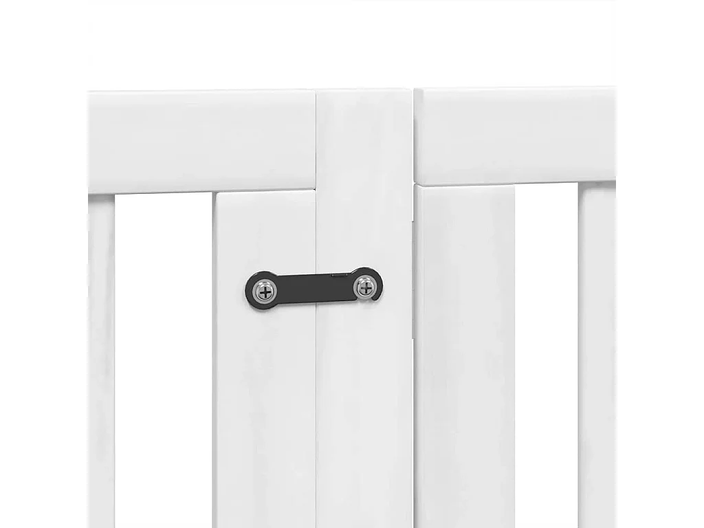 Barrière pour chien porte pliable 9 panneaux blanc bois peuplier