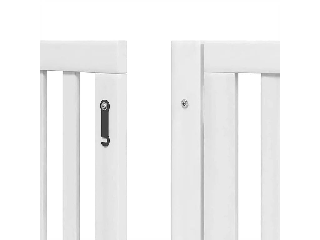 Barrière pour chien porte pliable 9 panneaux blanc bois peuplier