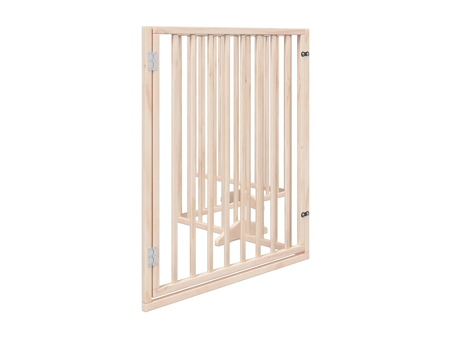 Barrière pour chiens avec porte 4 panneaux bois de peuplier