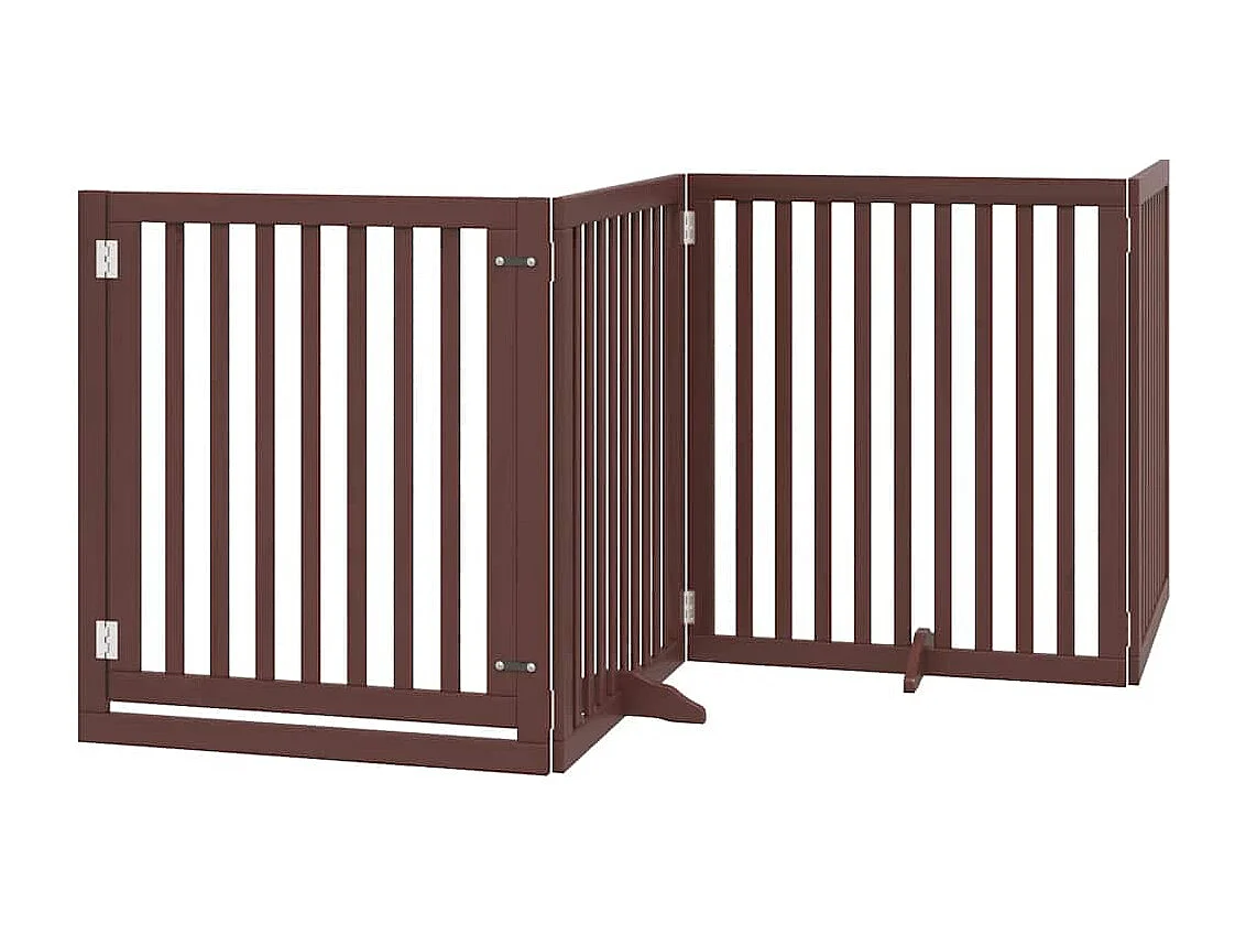 Barrière pour chien porte pliable 10 panneaux bois de peuplier