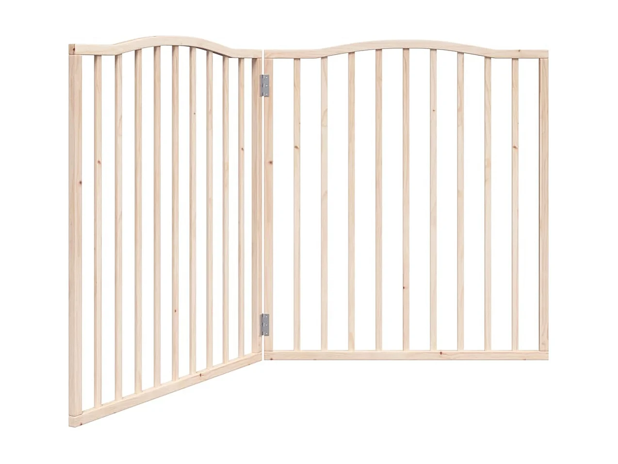 Portão para cães dobrável 2 painéis 160 cm madeira de álamo