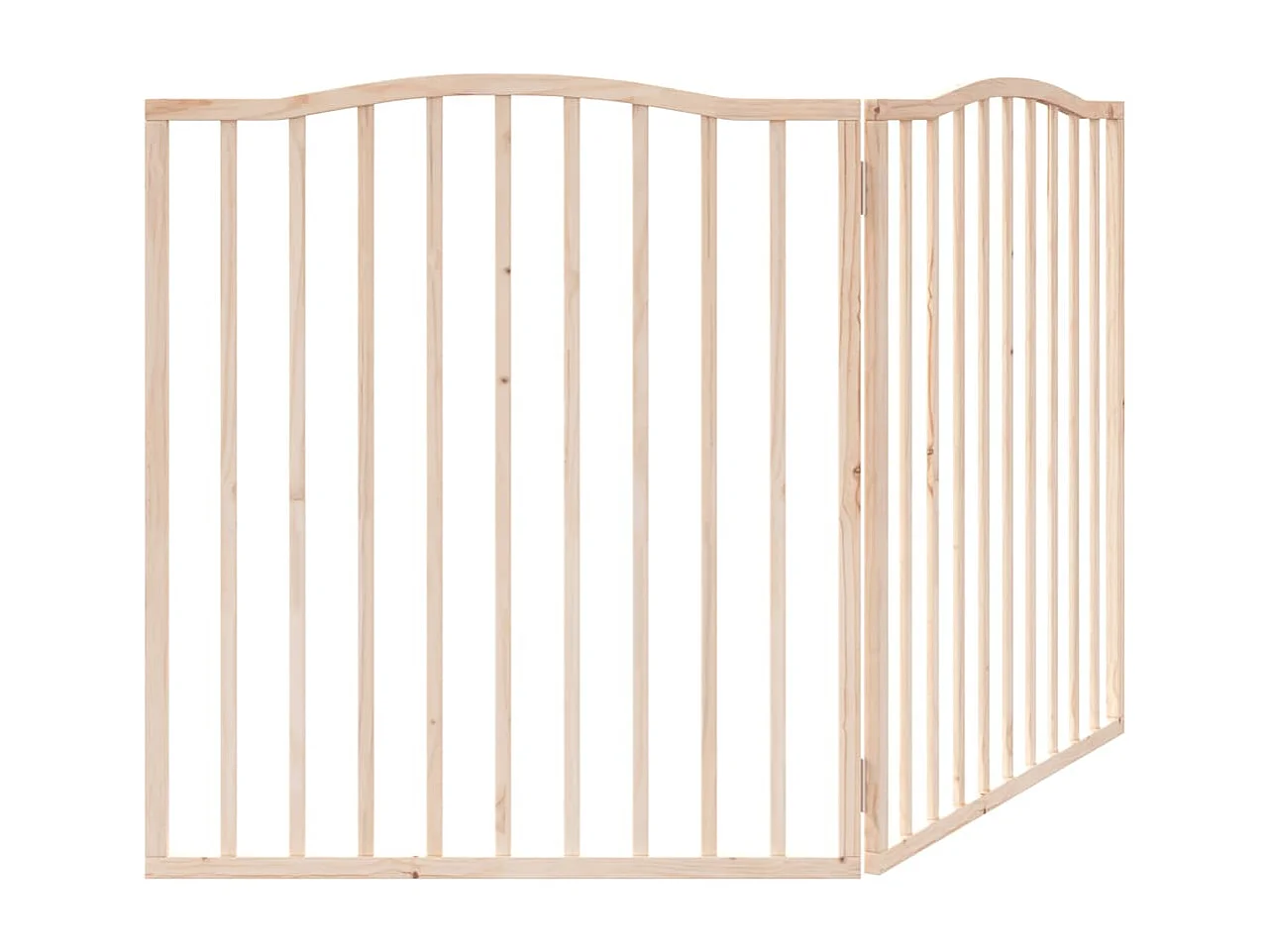 Portão para cães dobrável 2 painéis 160 cm madeira de álamo