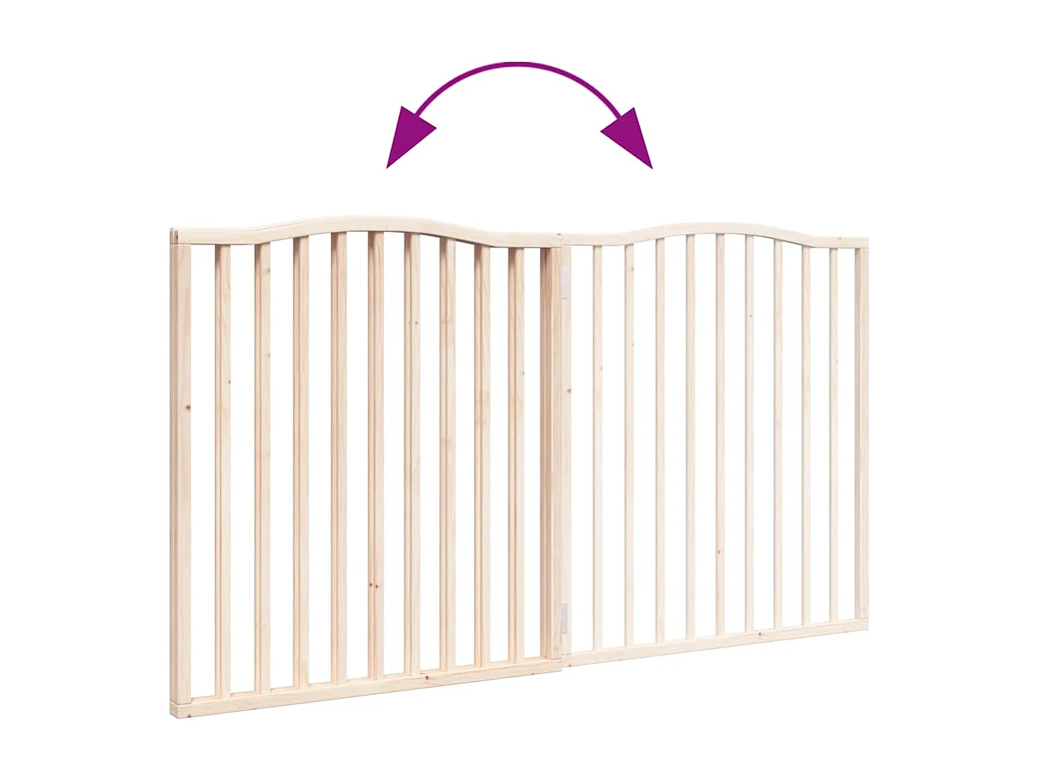 Portão para cães dobrável 2 painéis 160 cm madeira de álamo