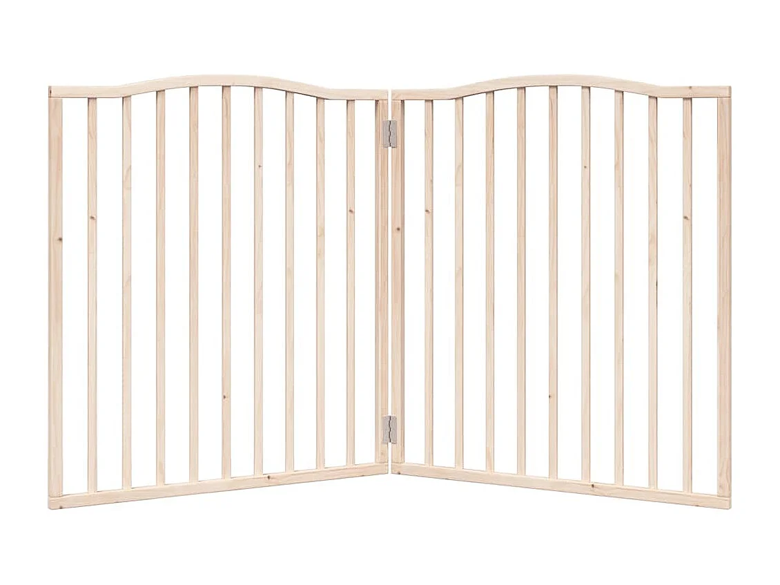 Portão para cães dobrável 2 painéis 160 cm madeira de álamo