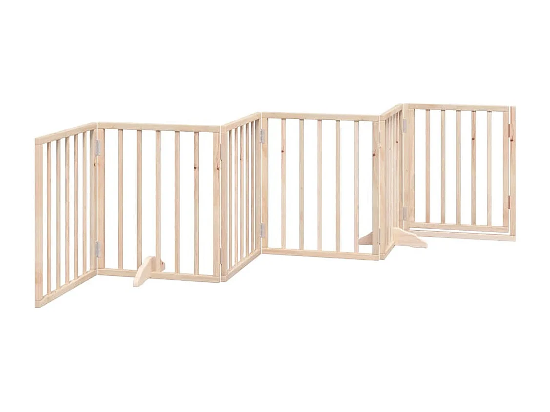 Portão para cães com porta dobrável 6 painéis 300 cm álamo