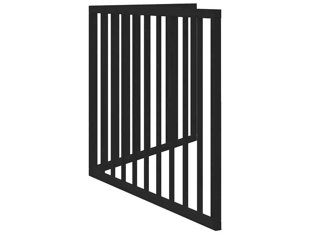 Barrière pour chien pliable à 2 panneaux Noir 160 cm Bois de peuplier