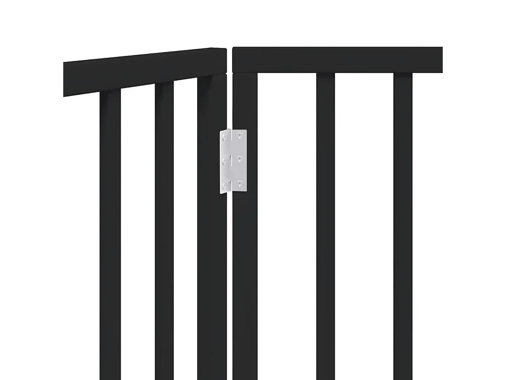 Barrière pour chien pliable à 2 panneaux Noir 160 cm Bois de peuplier