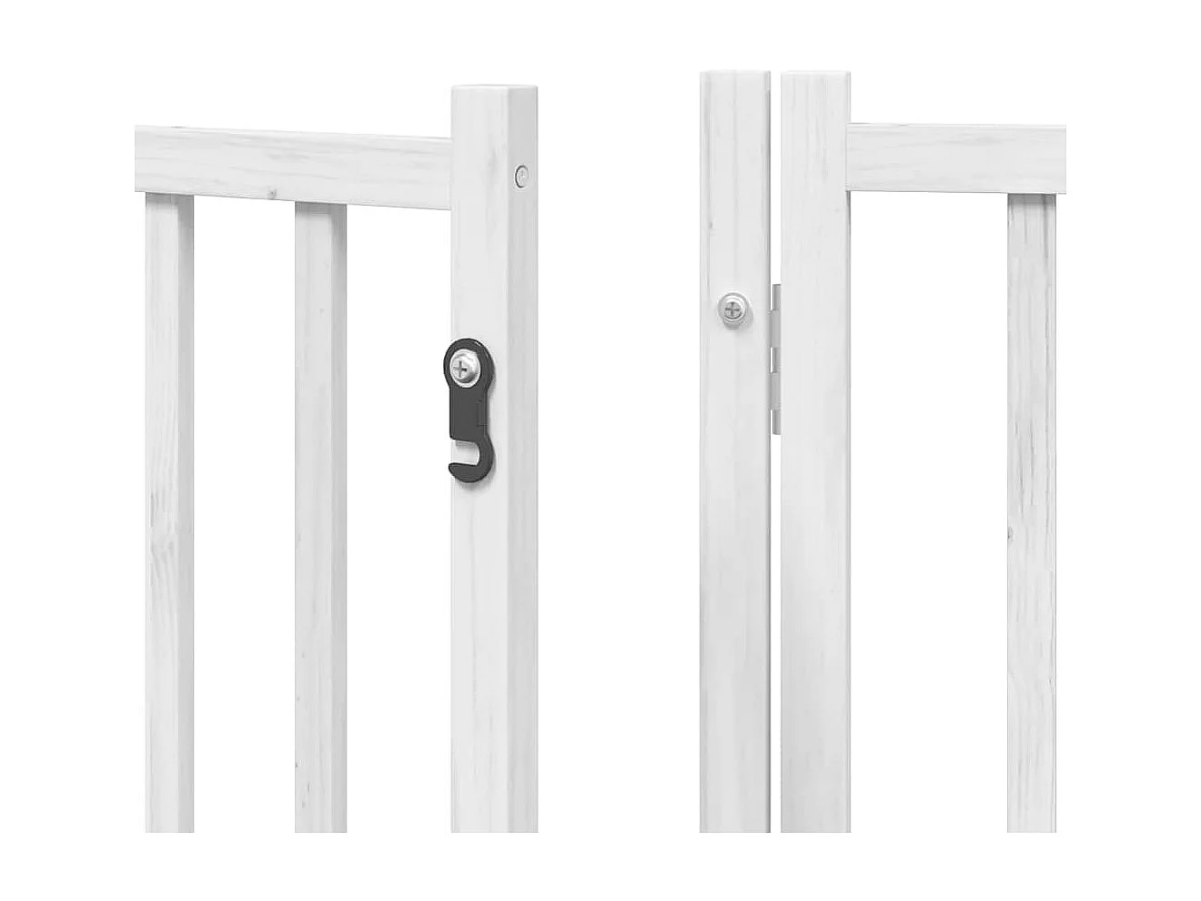 Portão para cães com porta dobrável 9 painéis 450 cm álamo branco