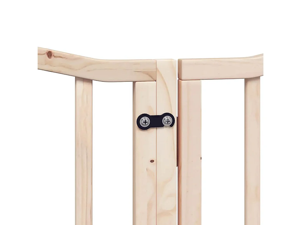 Puerta para perros con puerta plegable de 6 paneles, 300 cm, madera de álamo