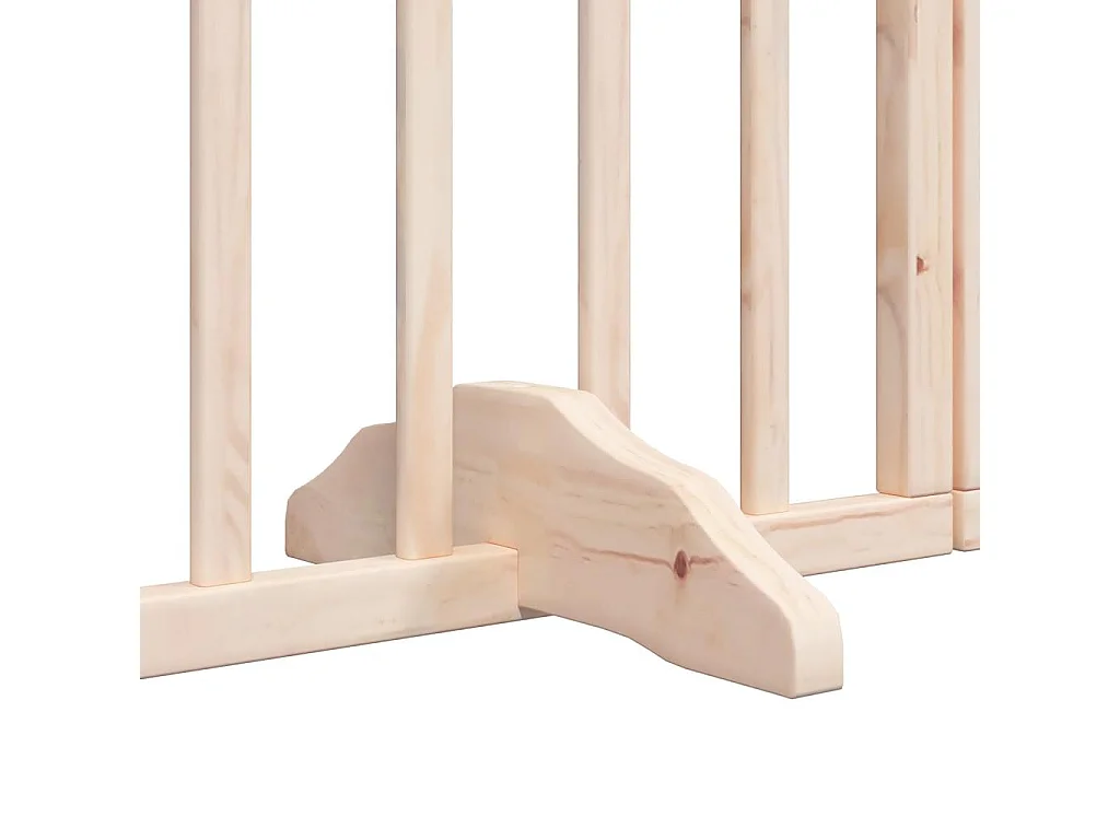 Puerta para perros con puerta plegable de 6 paneles, 300 cm, madera de álamo