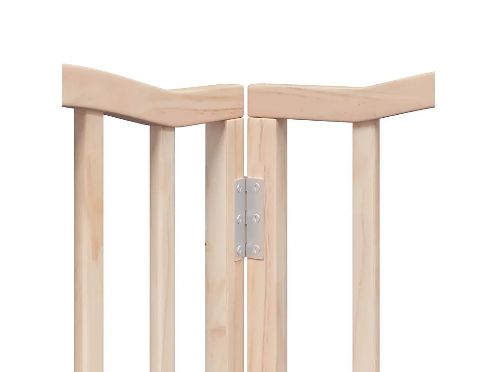 Puerta para perros con puerta plegable de 6 paneles, 300 cm, madera de álamo