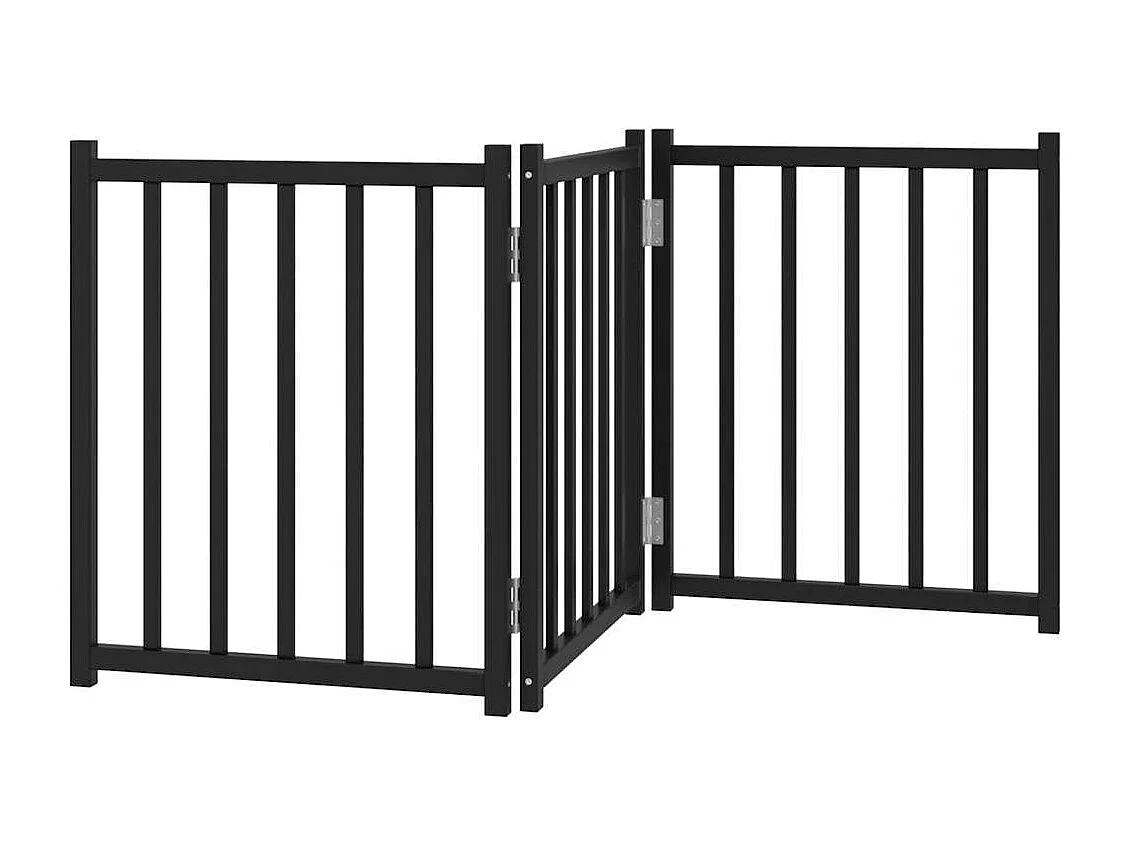 Barrière pour chien pliable 3 panneaux 150 cm bois sapin massif